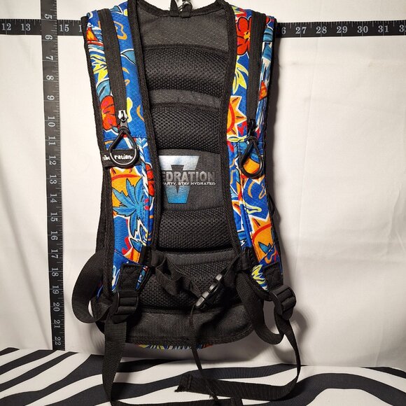 Vibedration Hydration Backpack w/o bladder - Blue Orange Tropical - Used - Picture 6 of 9